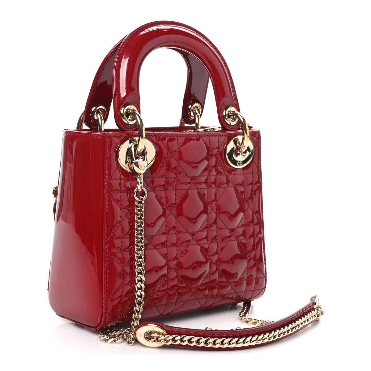 Patent Cannage Mini Lady Dior Red AT My store