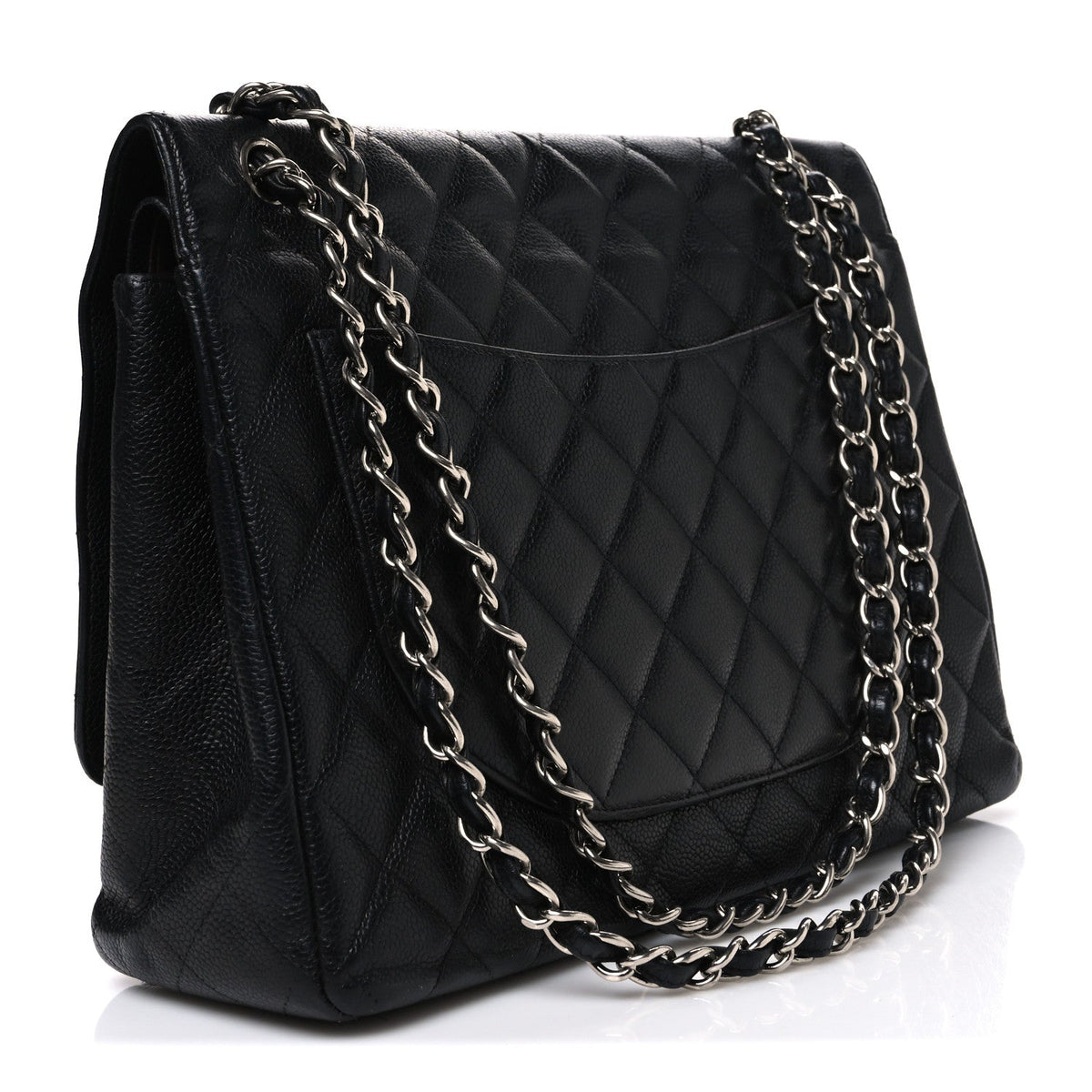 Caviar Quilted Maxi Double Flap Black At My store