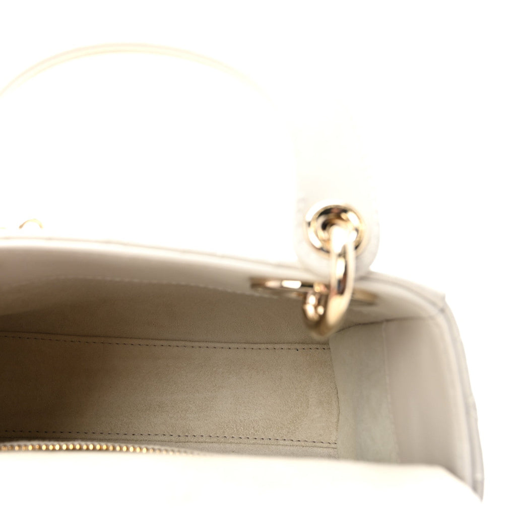 Lambskin Cannage Mini Lady Dior Latte AT My store