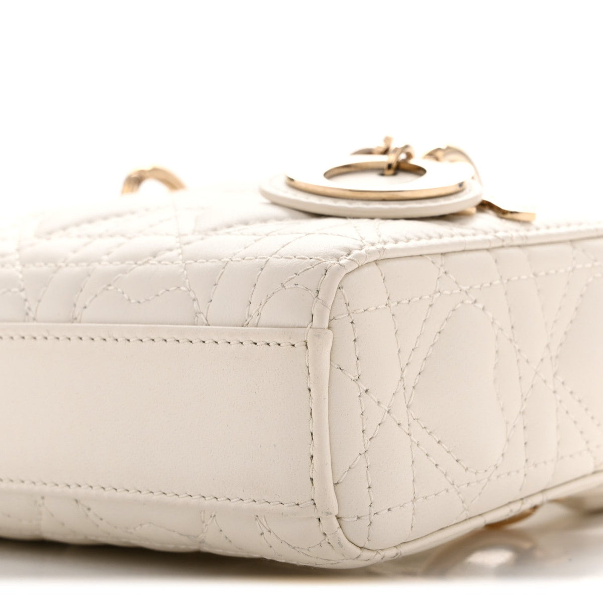 Lambskin Cannage Dioramour Micro Lady D-Joy Latte AT My store