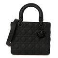 Ultra Matte Calfskin Cannage Medium Lady Dior Black AT My store