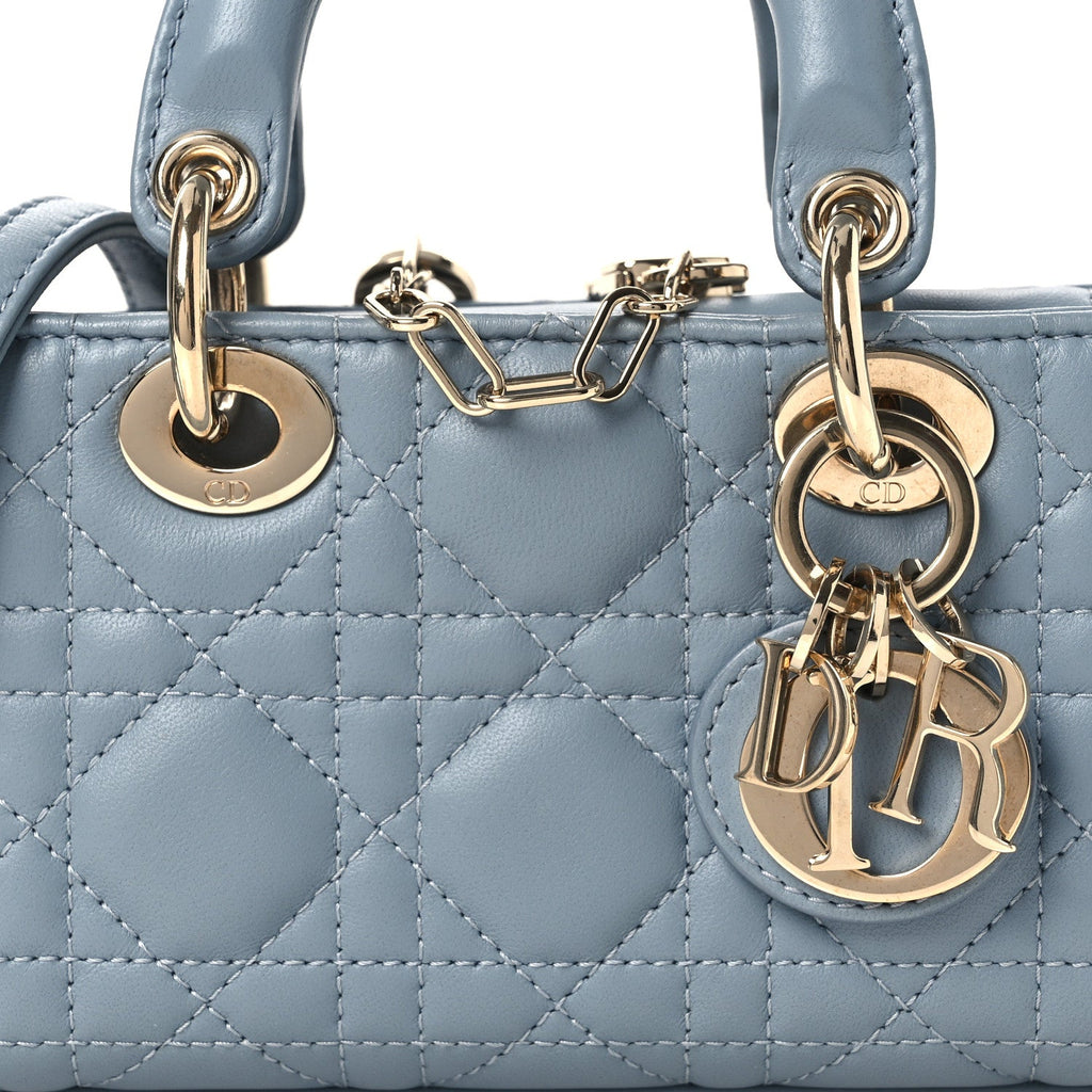 Lambskin Cannage Micro Lady D-Joy Cloud Blue AT My store