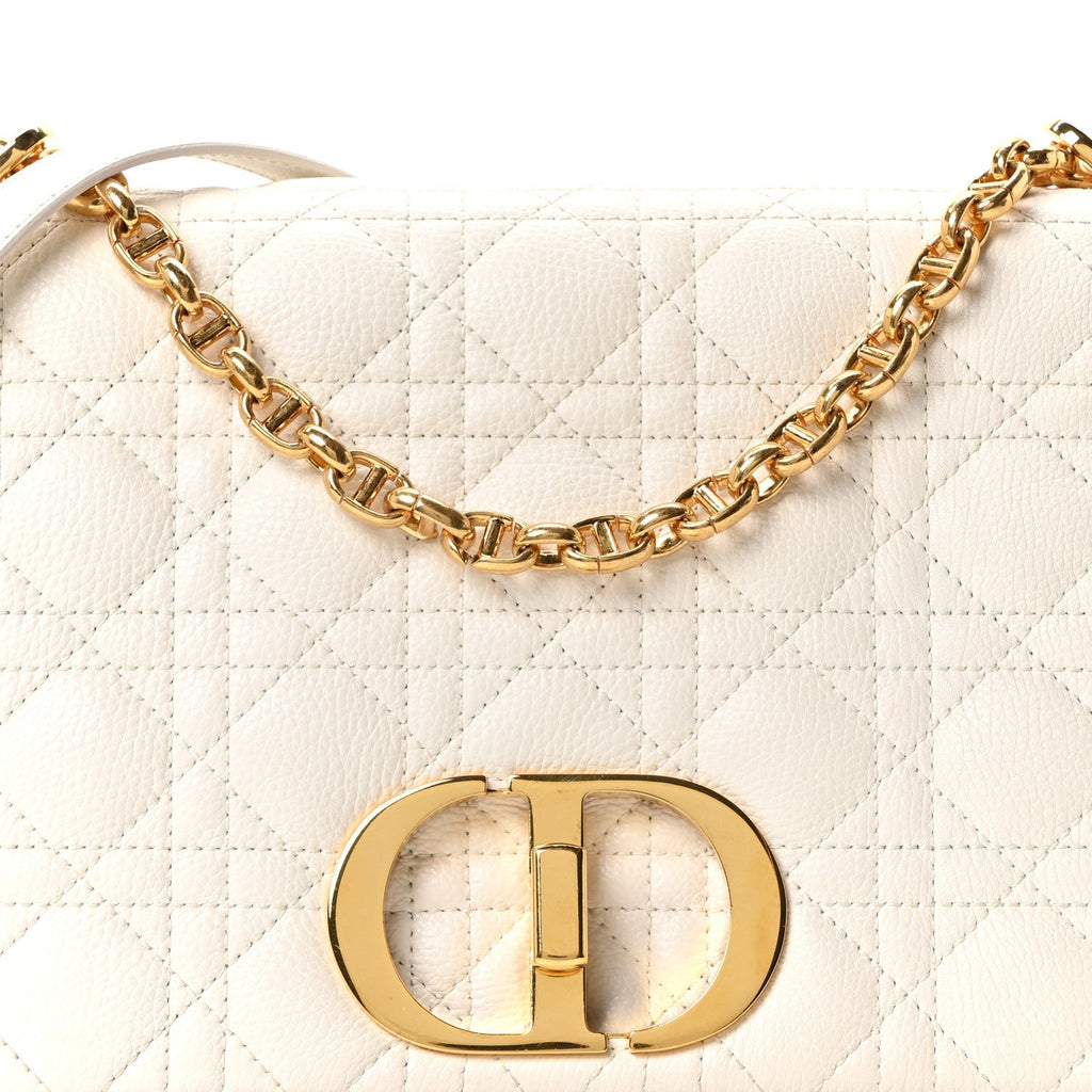 Grained Calfskin Cannage Large Caro Bag Latte AT My store
