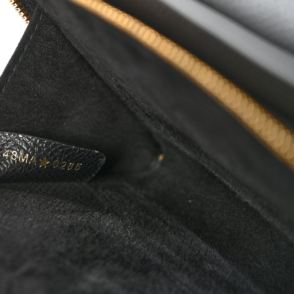 Grained Calfskin Caro Double Pouch Black AT My store