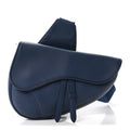 Grained Calfskin Mens Saddle Bag Navy Blue AT My store
