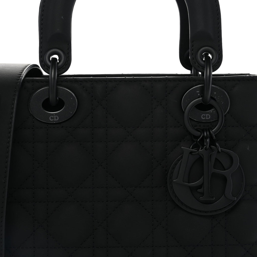 Ultra Matte Calfskin Cannage Small My ABCDior Lady Dior Black AT My store