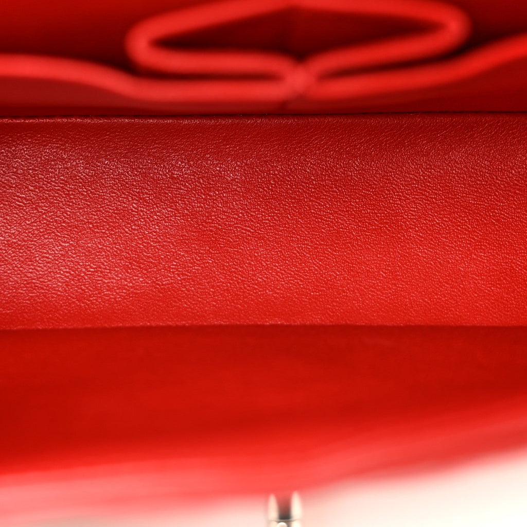 Lambskin Quilted Medium Double Flap Red At My store