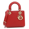 Ostrich Small Lady Dior Red AT My store