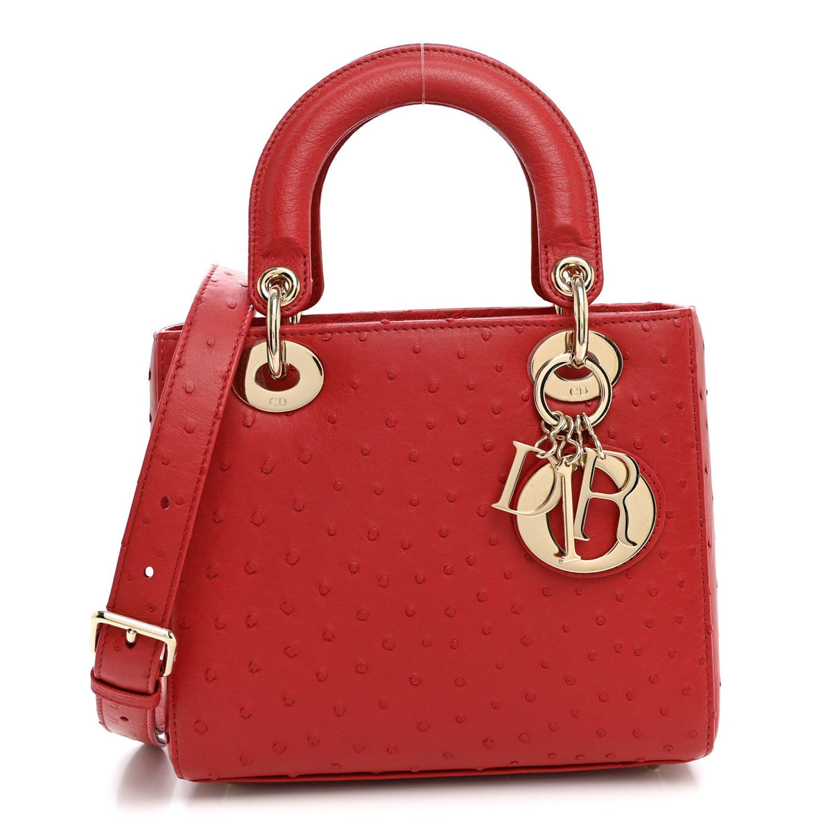 Ostrich Small Lady Dior Red AT My store