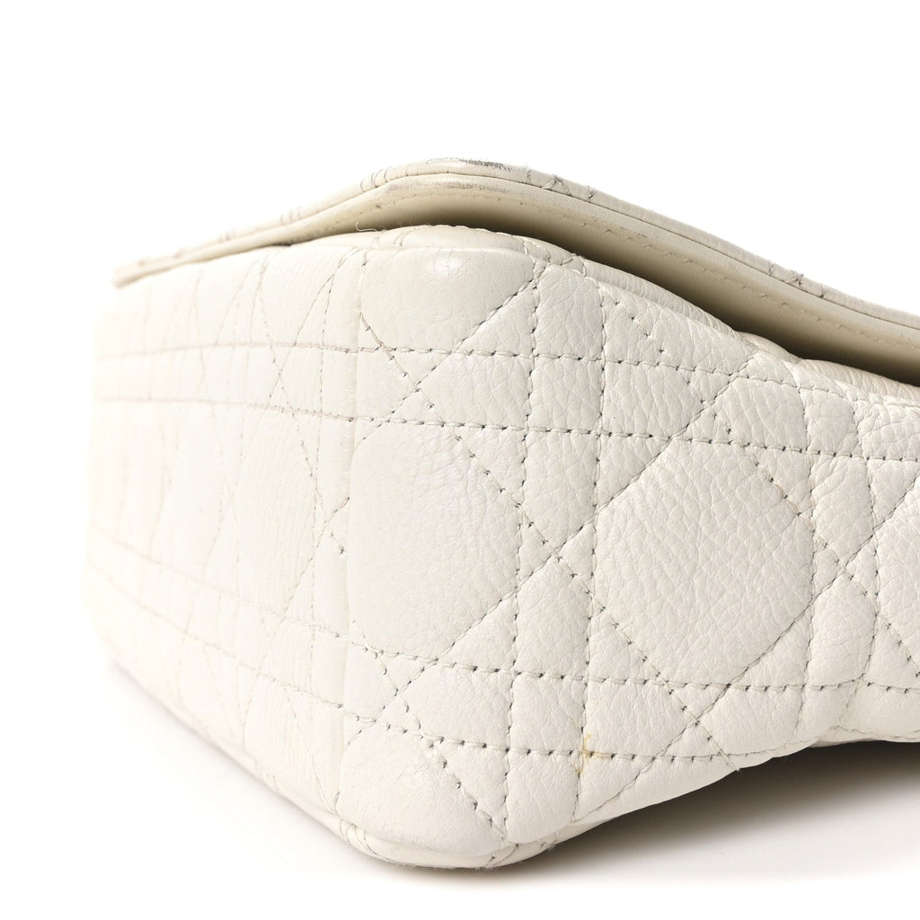 Supple Calfskin Cannage Medium Caro Bag Ivory AT My store