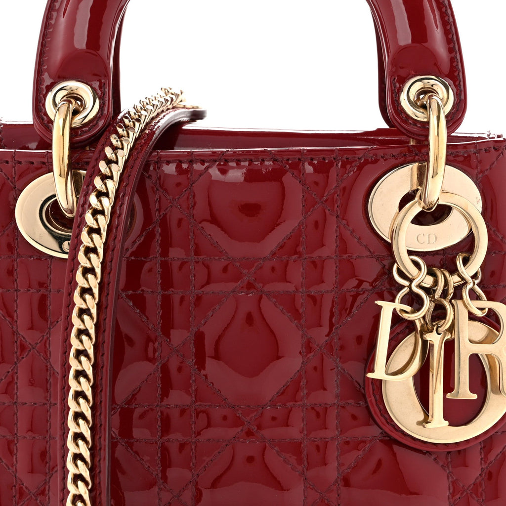 Patent Cannage Mini Lady Dior Red AT My store