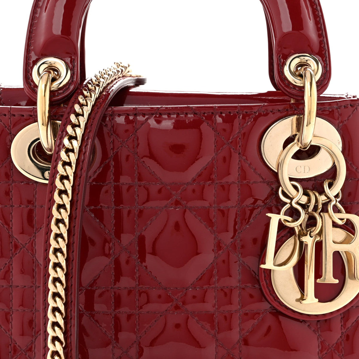 Patent Cannage Mini Lady Dior Red AT My store