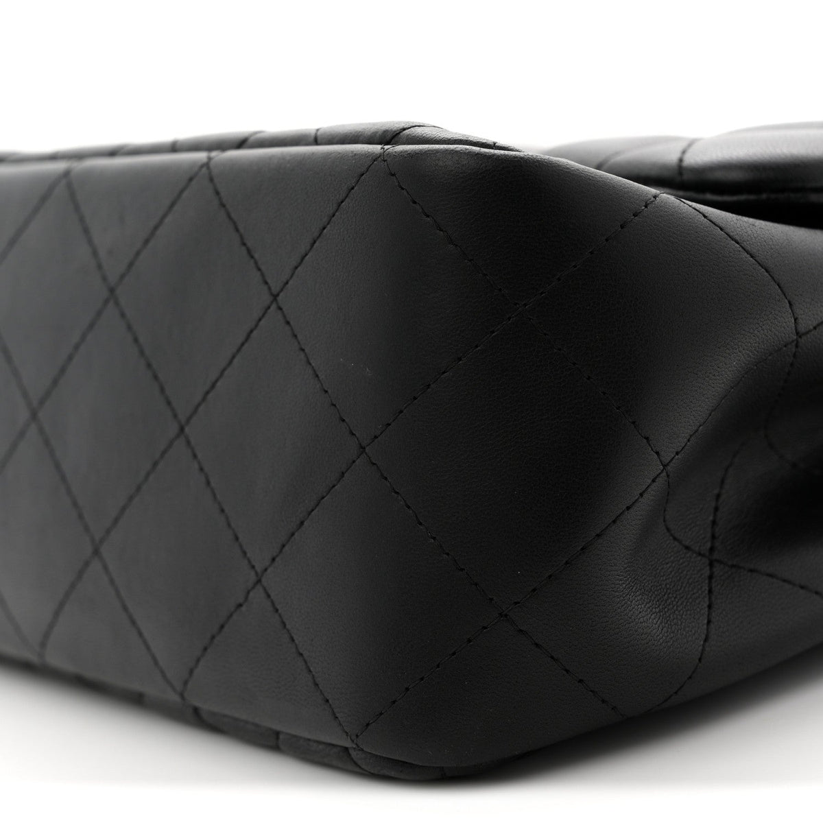 Lambskin Quilted Jumbo Double Flap Black At My store
