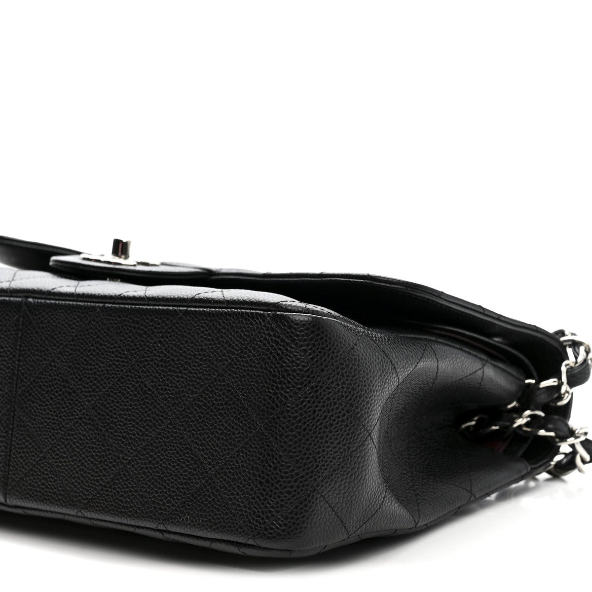 Caviar Quilted Jumbo Double Flap Black At My store
