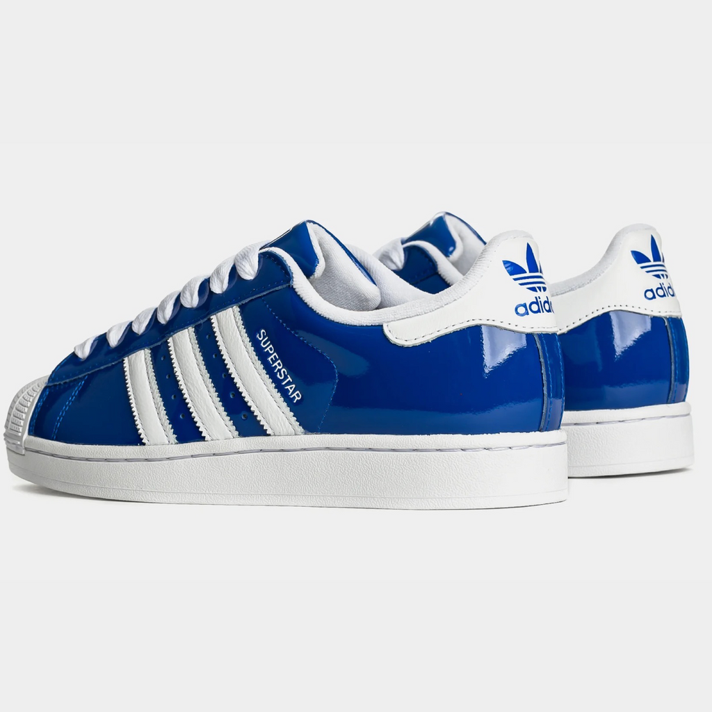 New Arrival ADIDAS ORIGINAL SUPERSTAR  II  PATENT LEATHER Men -ROYAL BLUE/WHITE