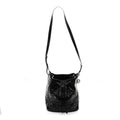 Crinkled Calfskin Macrocannage Medium D-Motion Bag Black AT My store