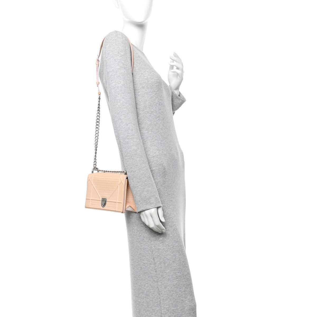 Patent Micro-Cannage Small Diorama Flap Bag Rose AT My store