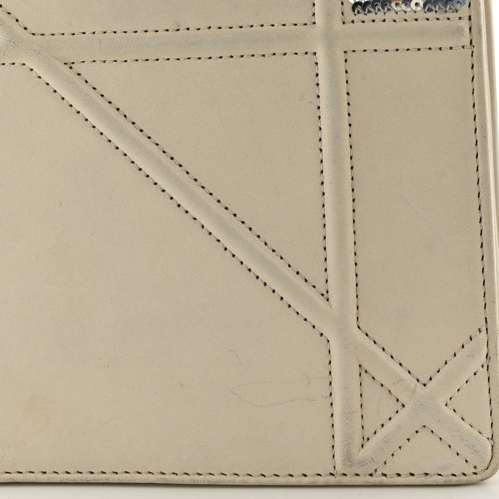 Lambskin Sequin Medium Diorama Flap Bag White AT My store