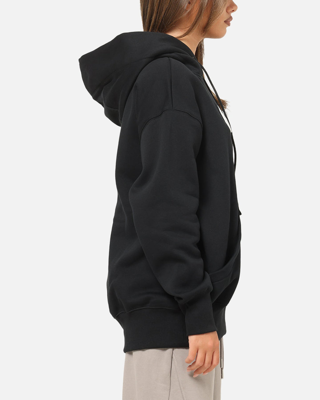 Top Seller Nike Women's Sportswear Phoenix Fleece Oversized Logo Hoodie Black/Summit White