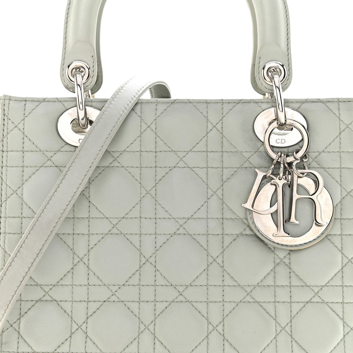 Lambskin Cannage Medium Lady Dior Green AT My store