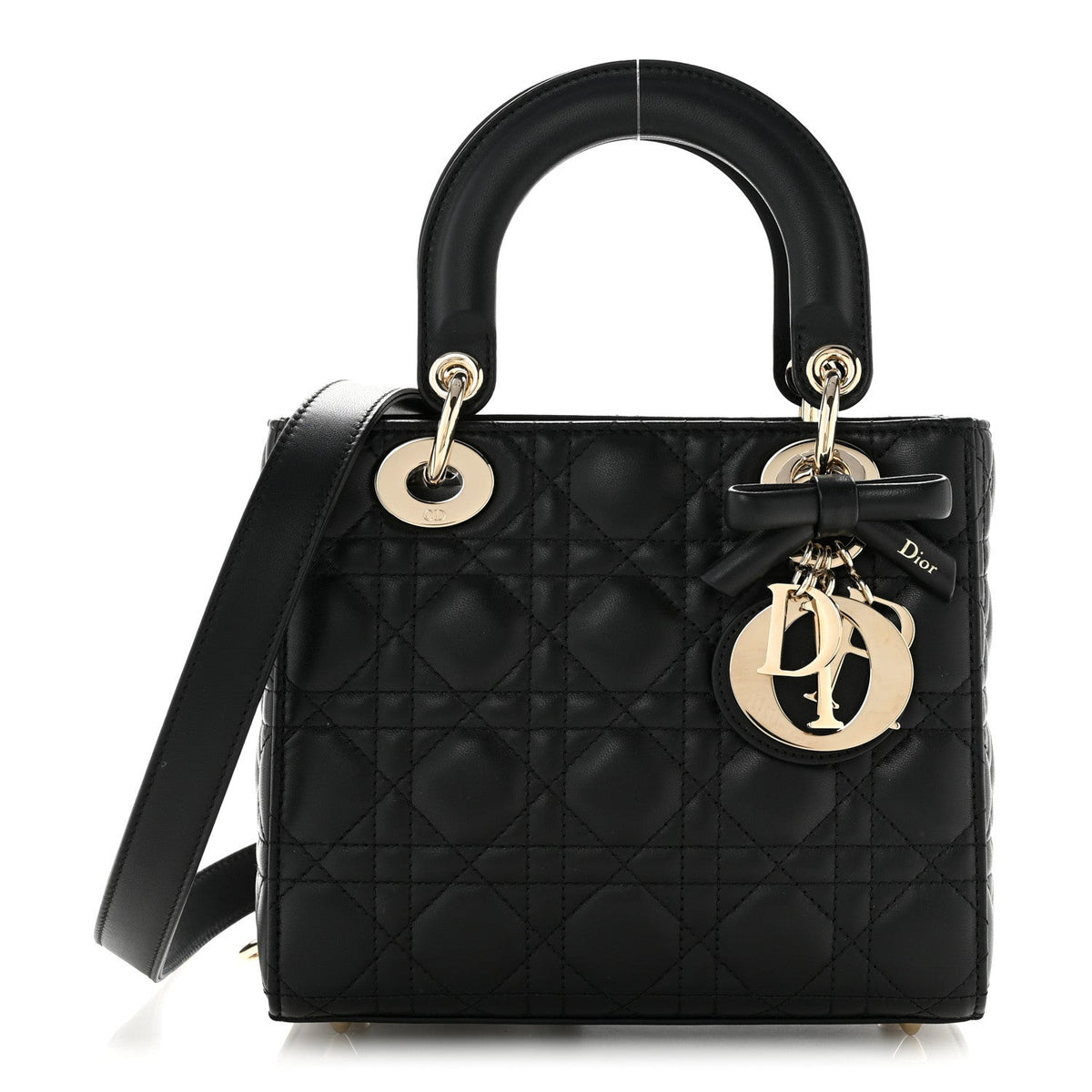 Lambskin Cannage Small Lady Dior Black AT My store