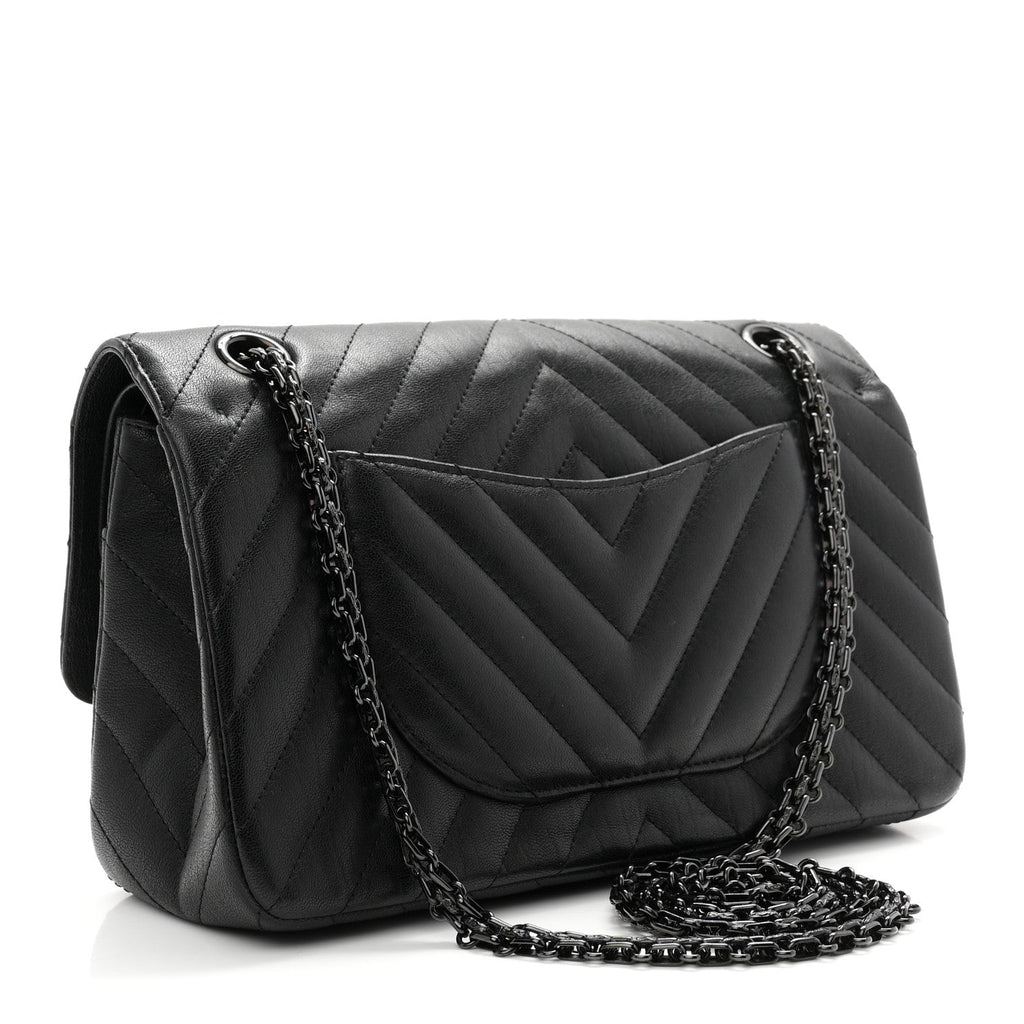 Sheepskin Chevron Quilted 2.55 Reissue 225 Double Flap So Black At My store