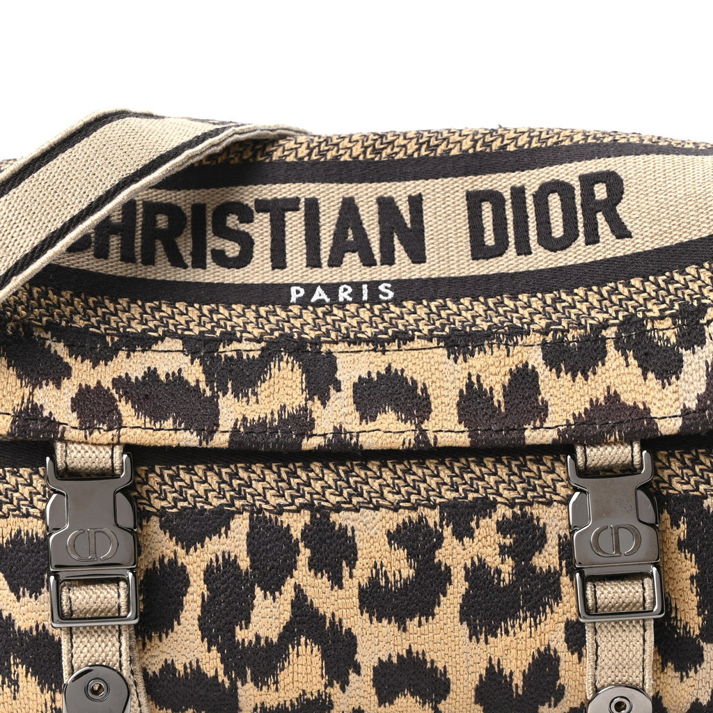 Canvas Mizza Embroidered Small Diorcamp Messenger Beige AT My store