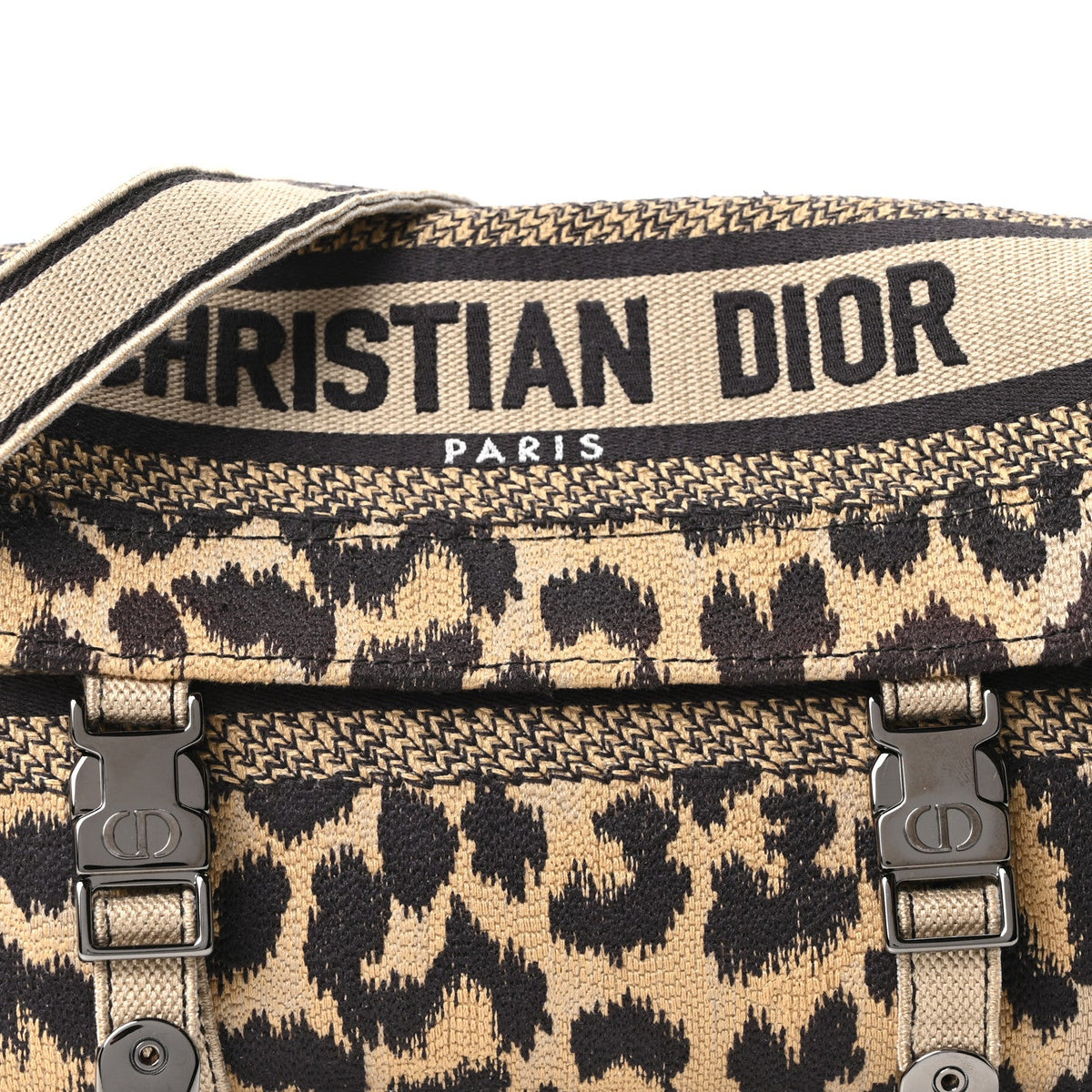 Canvas Mizza Embroidered Small Diorcamp Messenger Beige AT My store