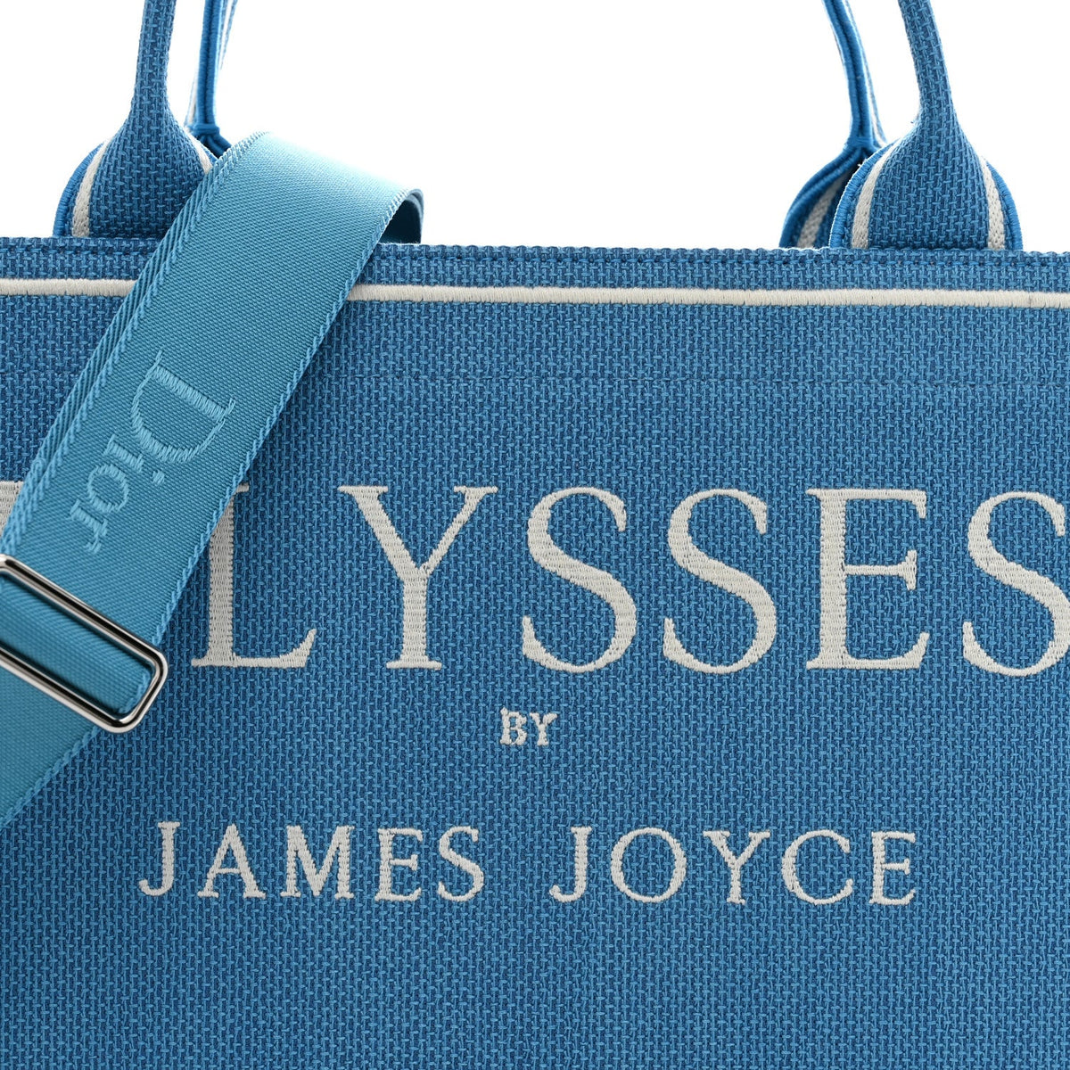 Cotton Toile De Jouy Oblique Embroidered Ulysses Dior Medium Book Tote With Strap Light Blue White AT My store