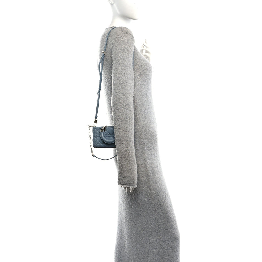 Lambskin Cannage Micro Lady D-Joy Cloud Blue AT My store