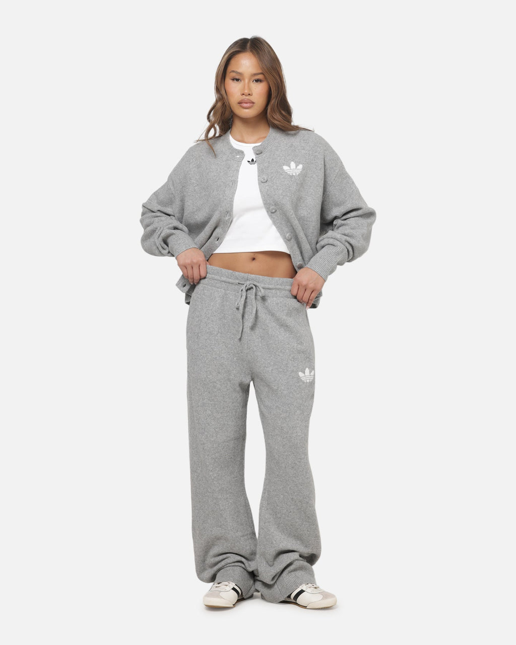 Best-Selling Adidas Women's Essentials Knit Cardigan Medium Grey Heather