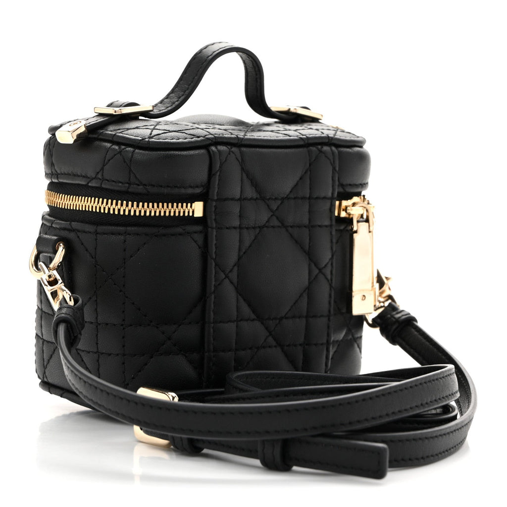 Lambskin Cannage Micro Lady Dior Vanity Case Black AT My store