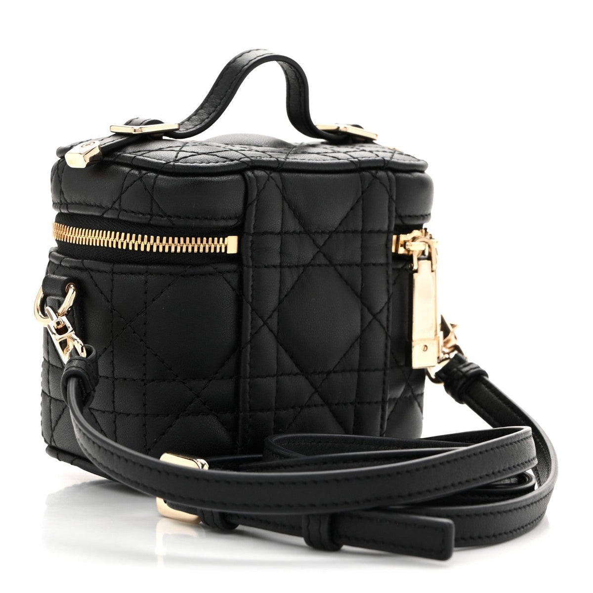 Lambskin Cannage Micro Lady Dior Vanity Case Black AT My store