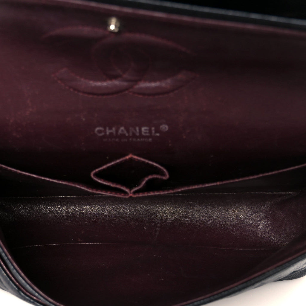 Caviar Quilted Medium Double Flap Black At My store