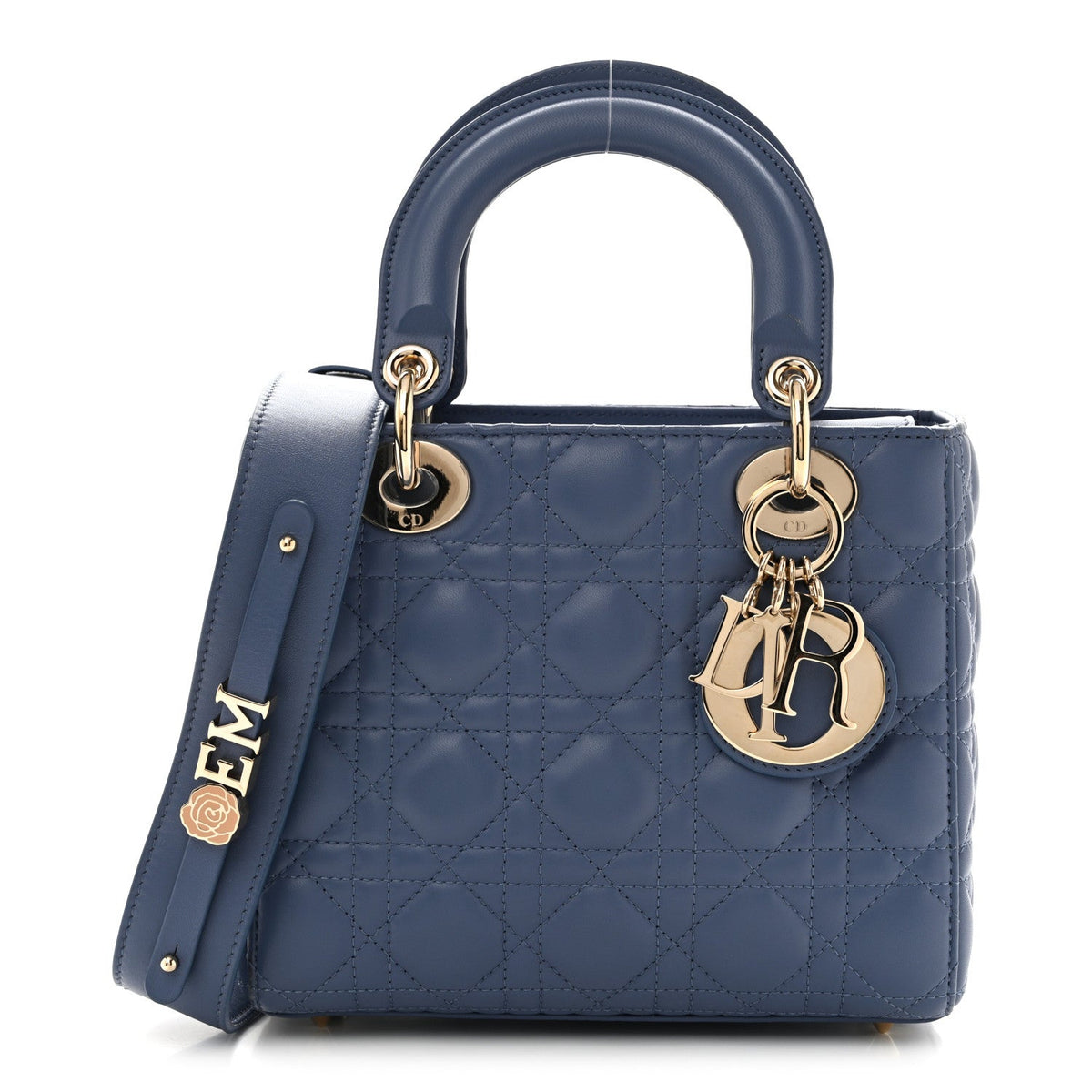 Lambskin Cannage Small My ABCDior Lady Dior Denim Blue AT My store