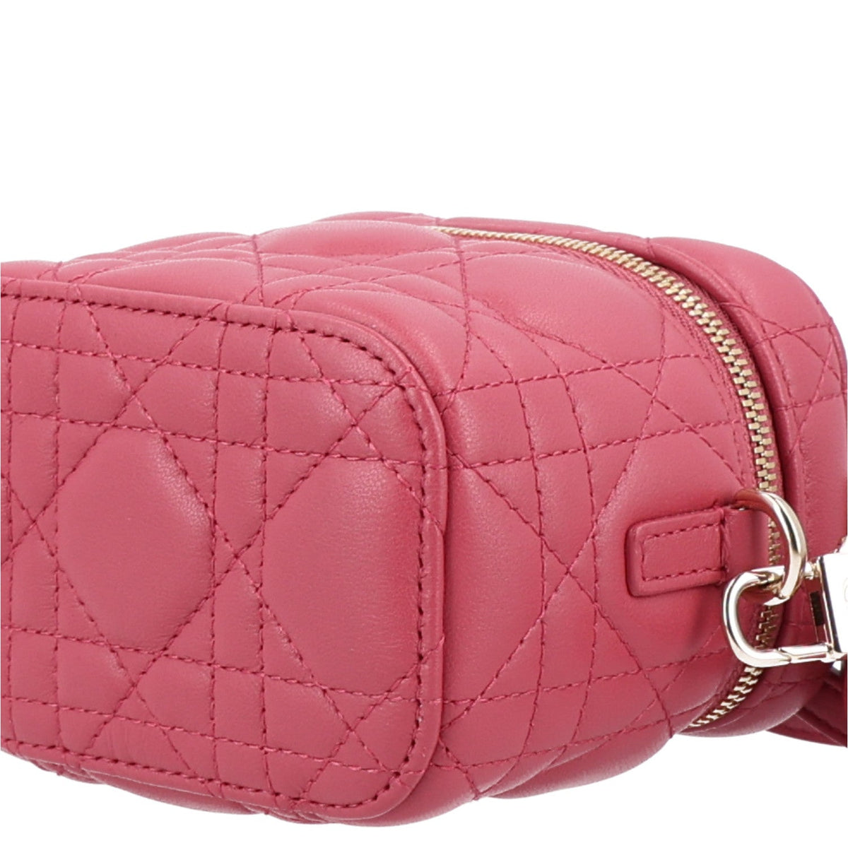 Lambskin Cannage Micro Vanity Case Strawberry Pink AT My store