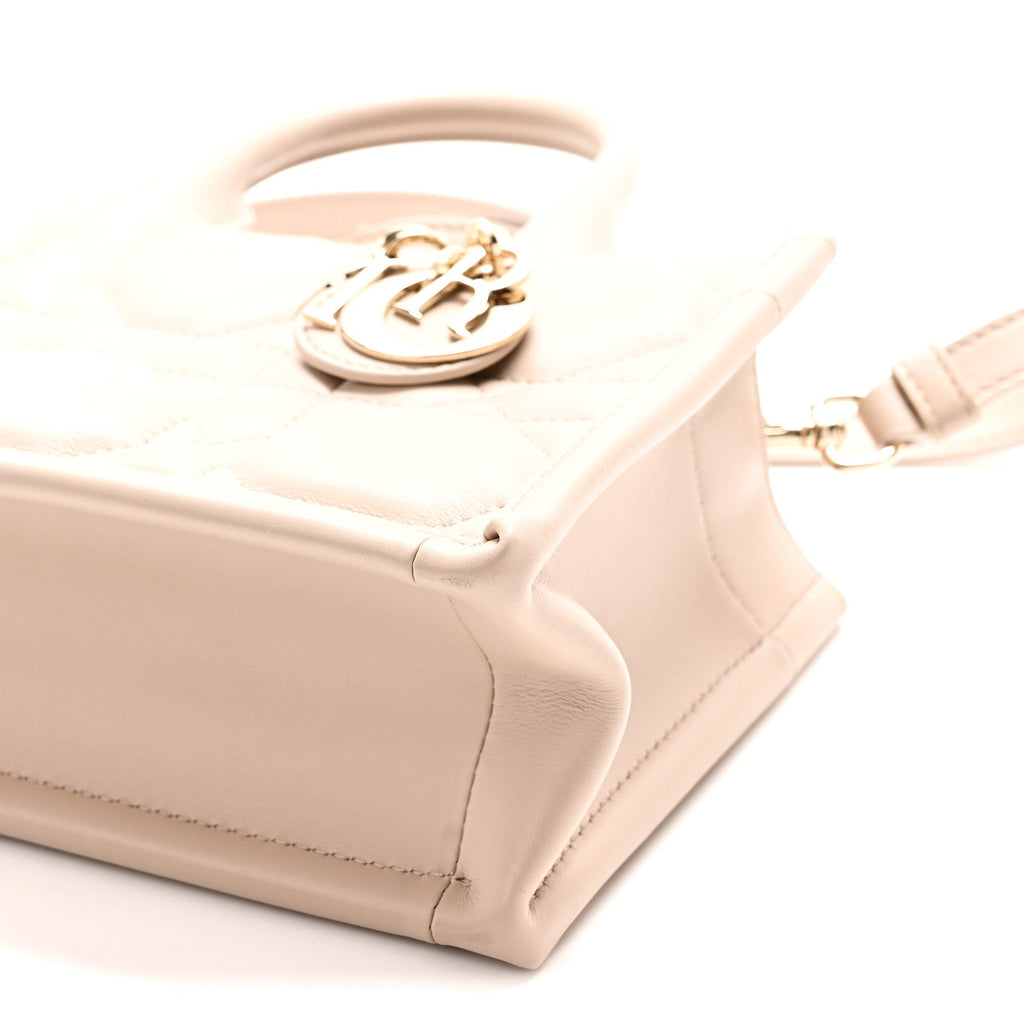 Calfskin Macrocannage Mini Book Tote Trench Beige AT My store