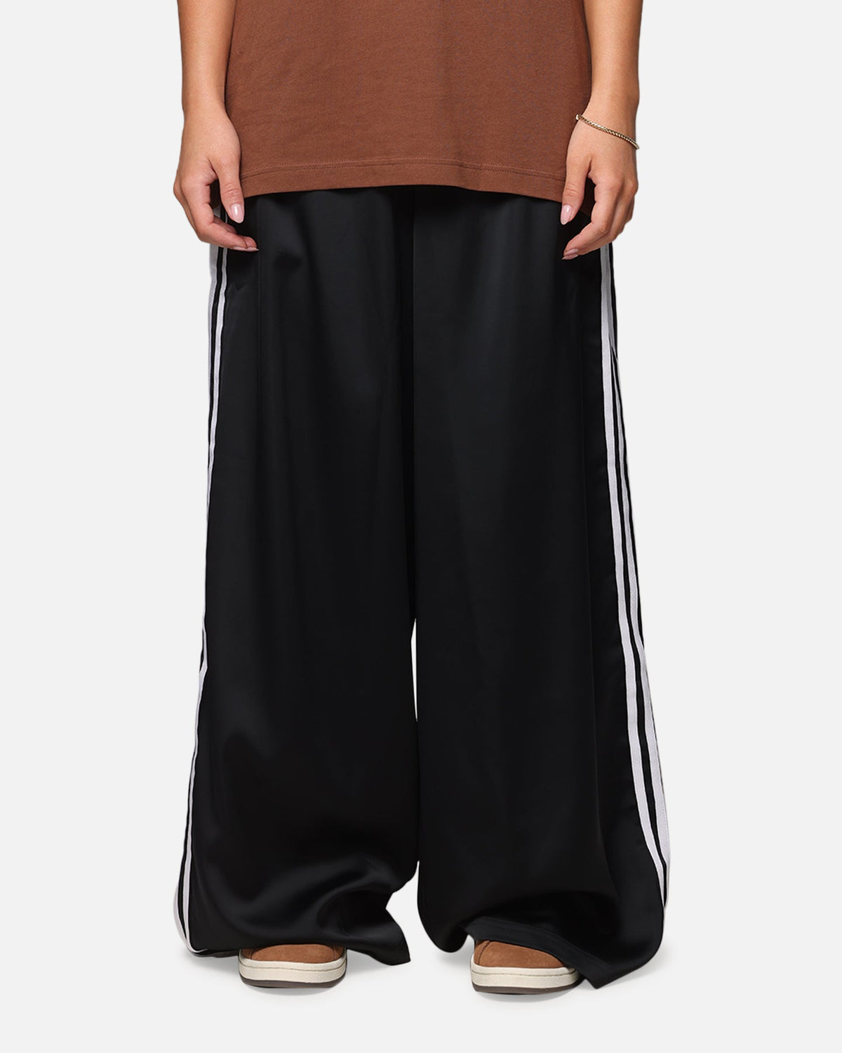 Best-Selling Adidas Women's Satin Wide Leg Pants Black