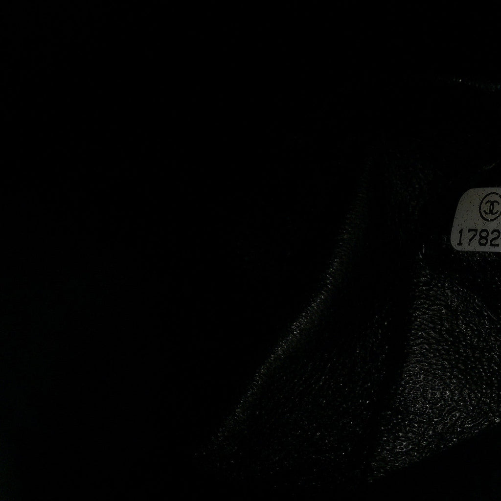 Patent Quilted Jumbo Double Flap Black At My store