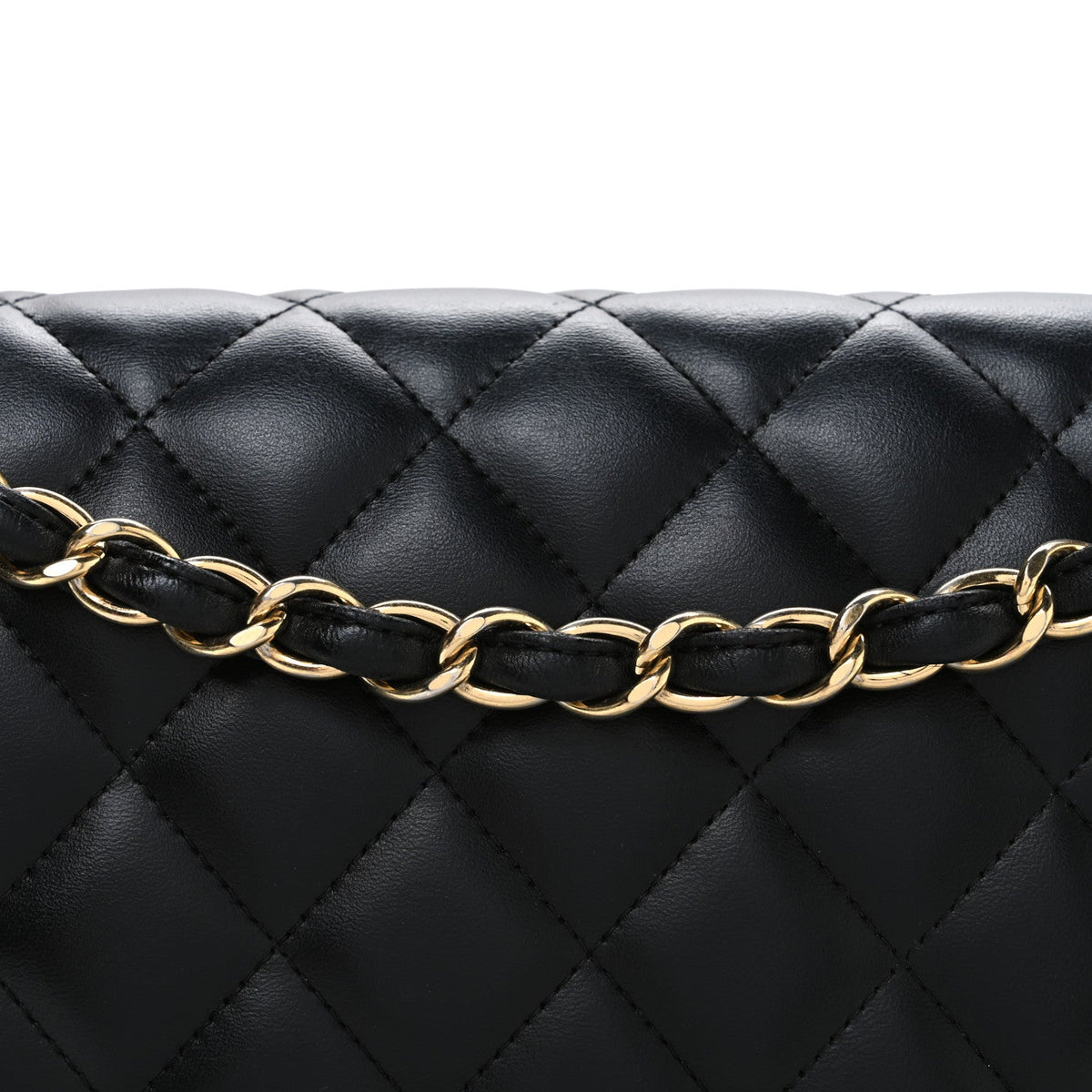 Lambskin Quilted Jumbo Double Flap Black At My store