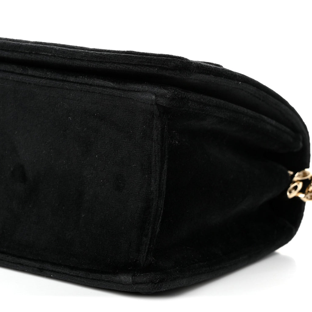 Velvet Small Diorama Flap Bag Black AT My store