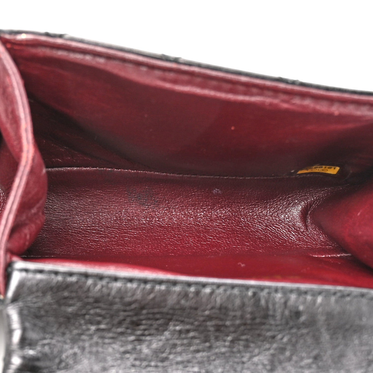 Glazed Calfskin Quilted Reissue Double Flap Clutch Black At My store