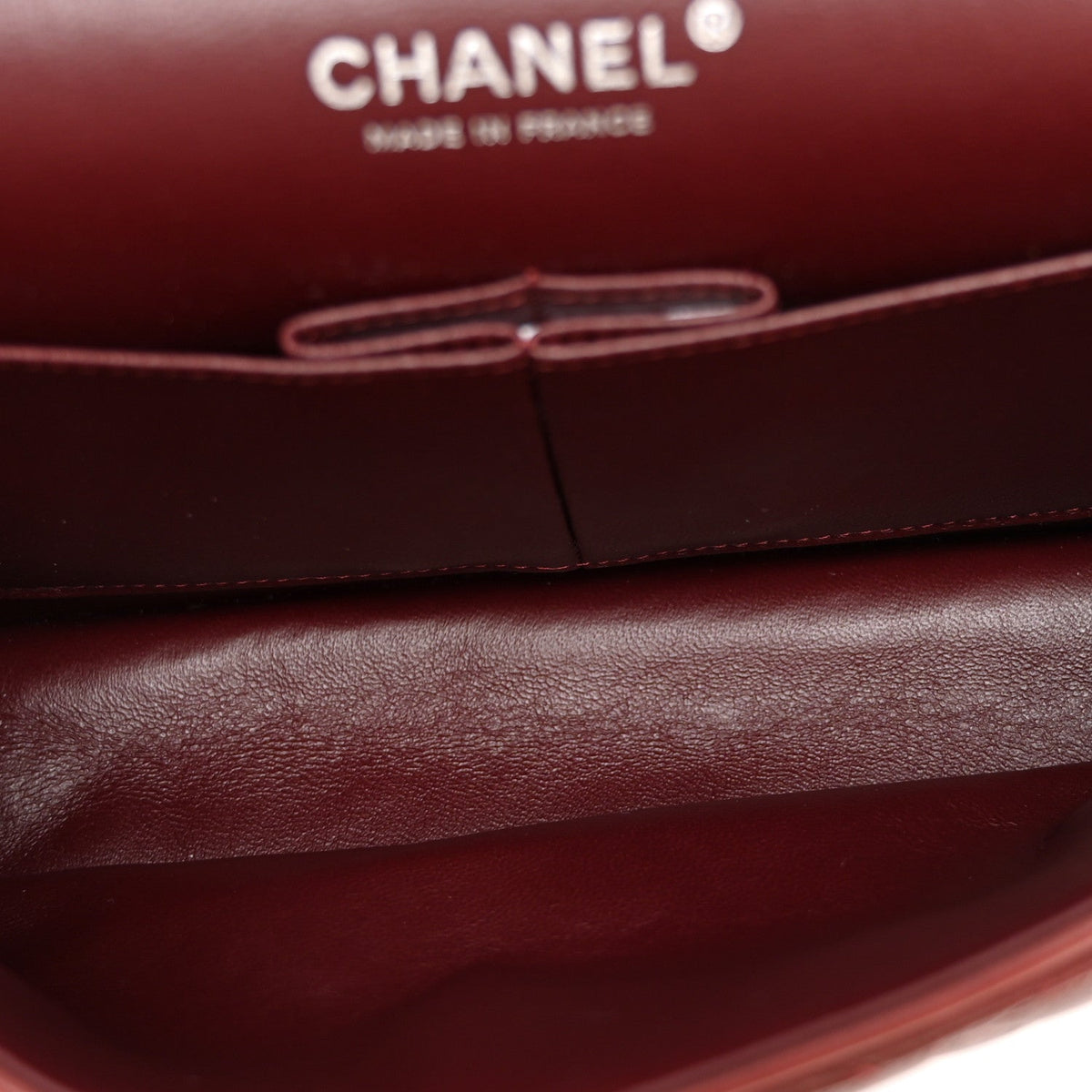 Lambskin Quilted Medium Double Flap Burgundy At My store