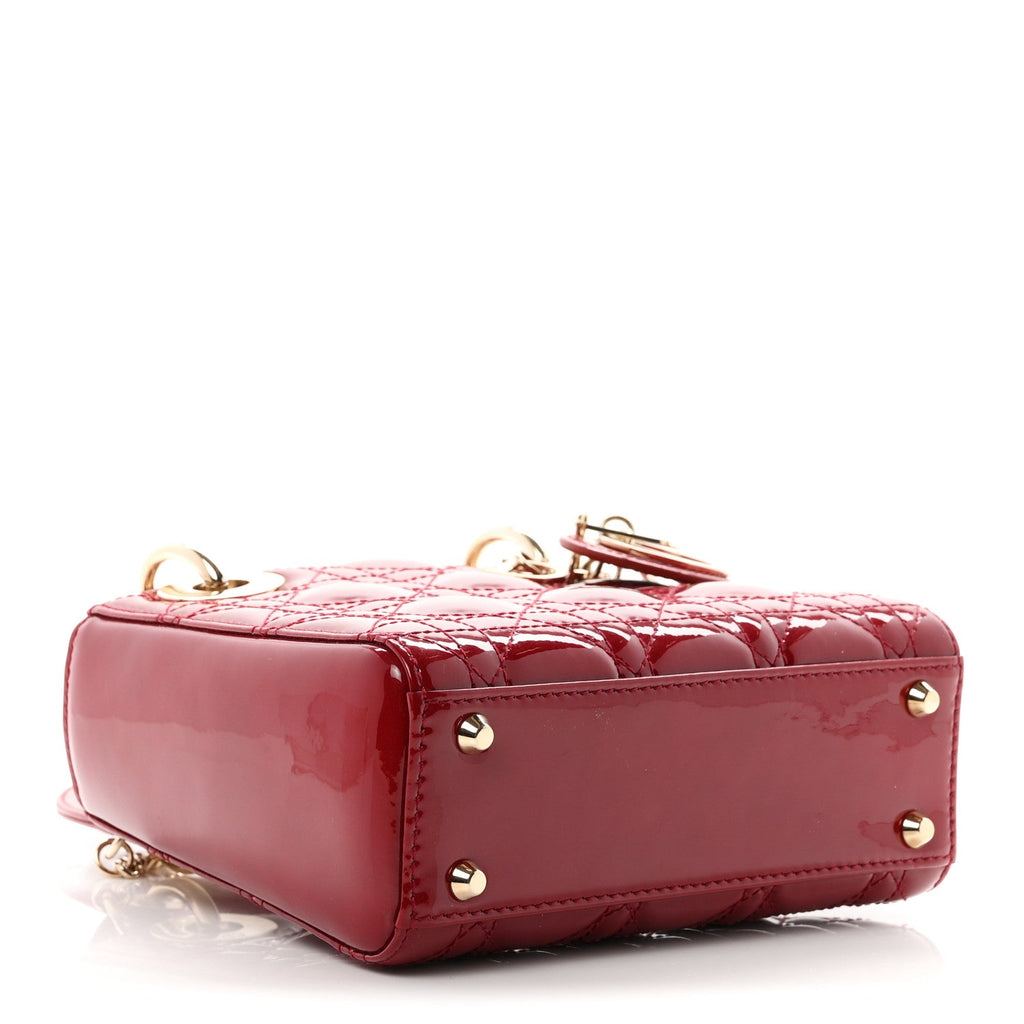 Patent Cannage Mini Lady Dior Red AT My store