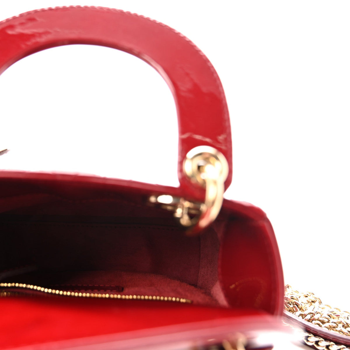 Patent Cannage Mini Lady Dior Red AT My store