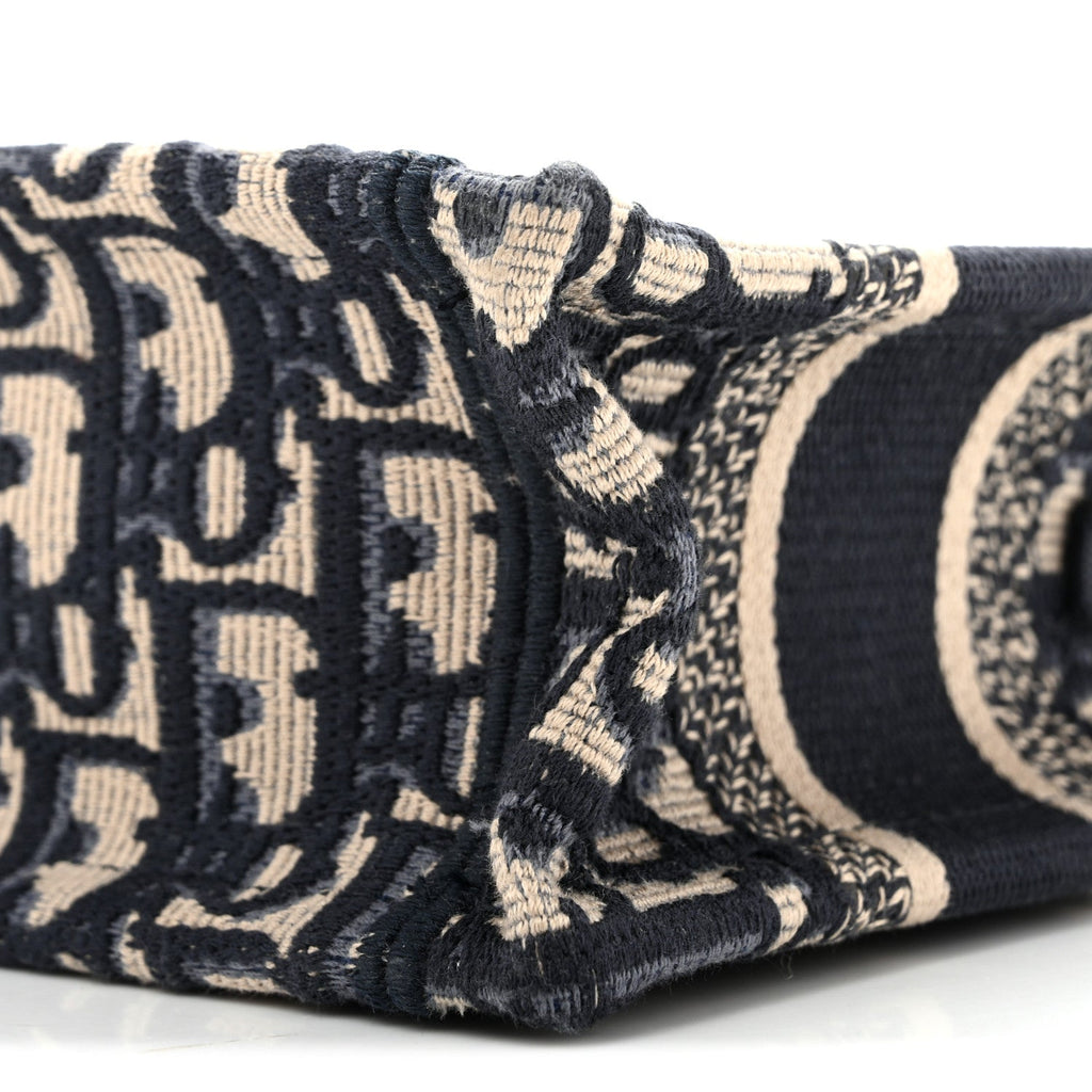 Oblique Mini Book Tote With Strap Blue Multicolor AT My store