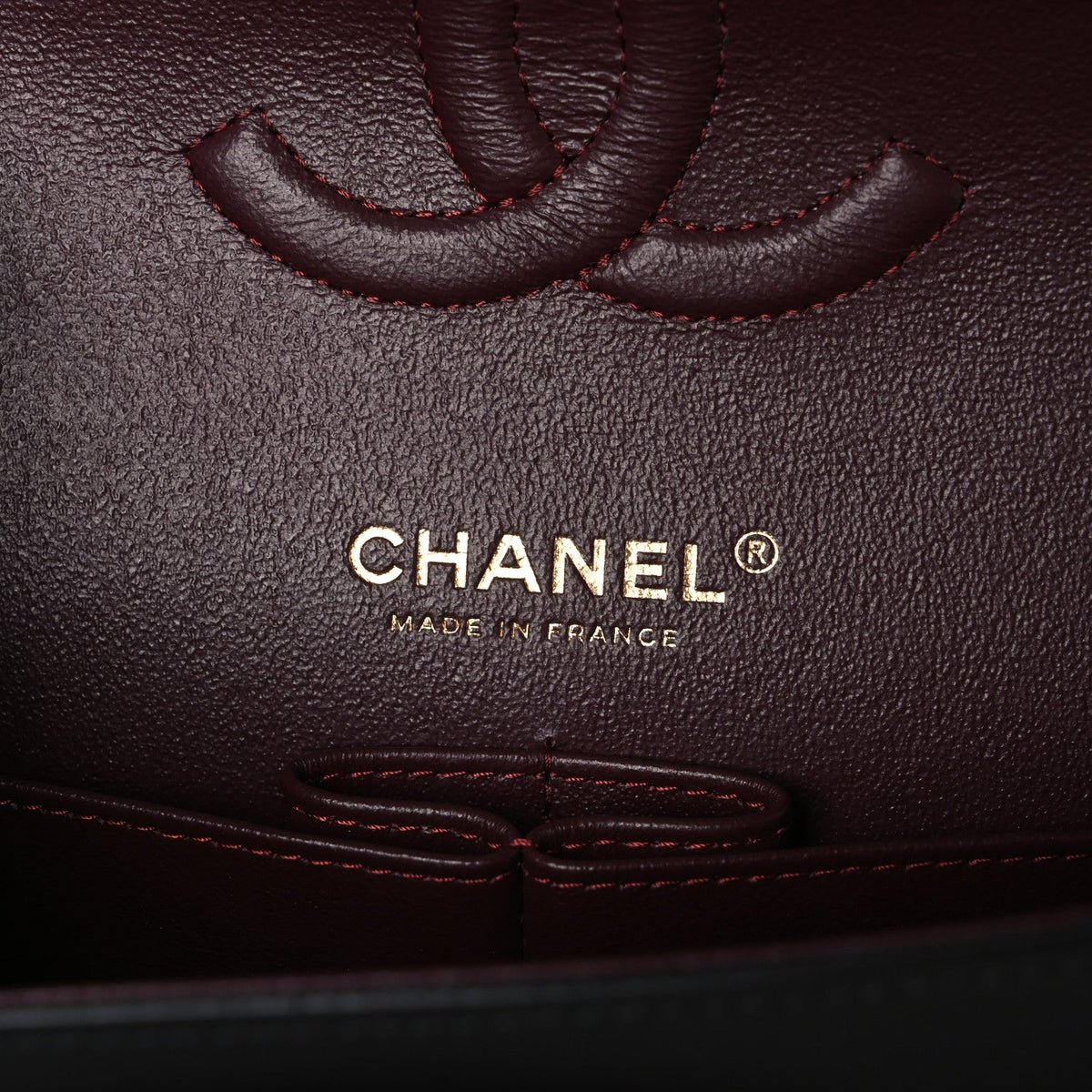 Lambskin Quilted Medium Double Flap Black At My store