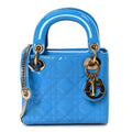 Patent Cannage Mini Lady Dior Blue AT My store