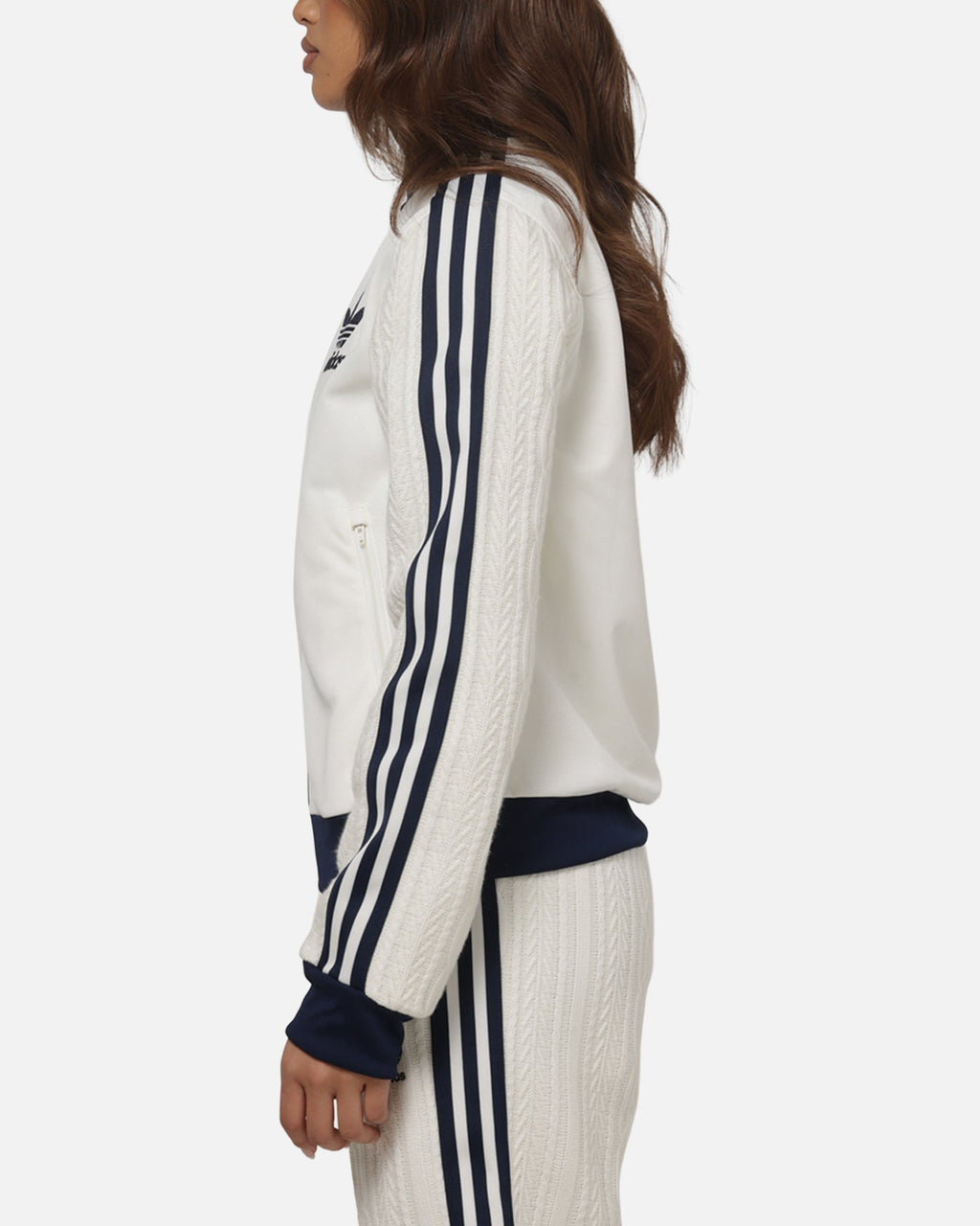Best-Selling Adidas Women's Knit Classic Track Top Off White