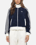 Best-Selling Adidas Women's Velour Knit Track Top Navy/Off White